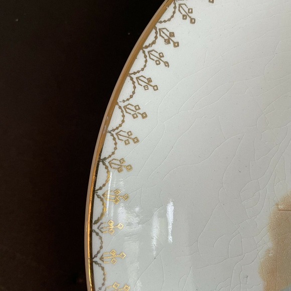 Antique Victorian mother and child plate ELPCO East Liverpool Pottery Hall China - Picture 7 of 8